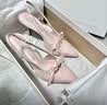 CHARLES&KEITH缎面蝴蝶结尖头高跟凉鞋女生日七夕礼物送女友CK1-60361556 Light Pink浅粉色 38 实拍图