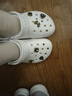 卡骆驰（CROCS）经典洞洞鞋轻便百搭女沙滩鞋包头拖鞋男鞋|10001 白色-100(含智必星) 36 /37(220mm) 实拍图