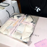 维多利亚的秘密杨幂同款宅度假系列水光绸印花短袖凉感睡衣家居服七夕情人节礼物 08T7裸粉羽毛-短袖短裤 11262802 M 实拍图