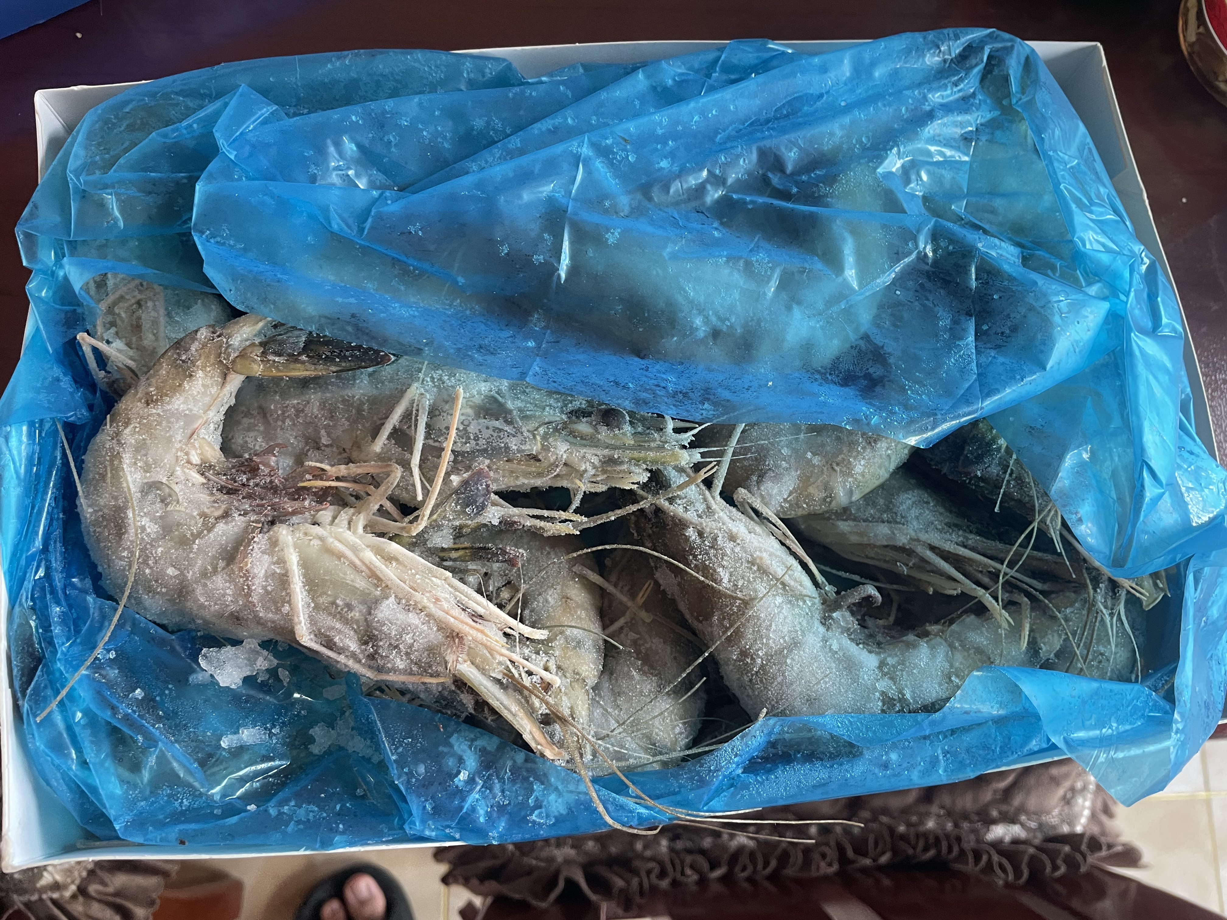 GUO LIAN国联特大号黑虎虾斑节虾无冰盐冻净重2斤20-30只送礼海鲜家宴 实拍图