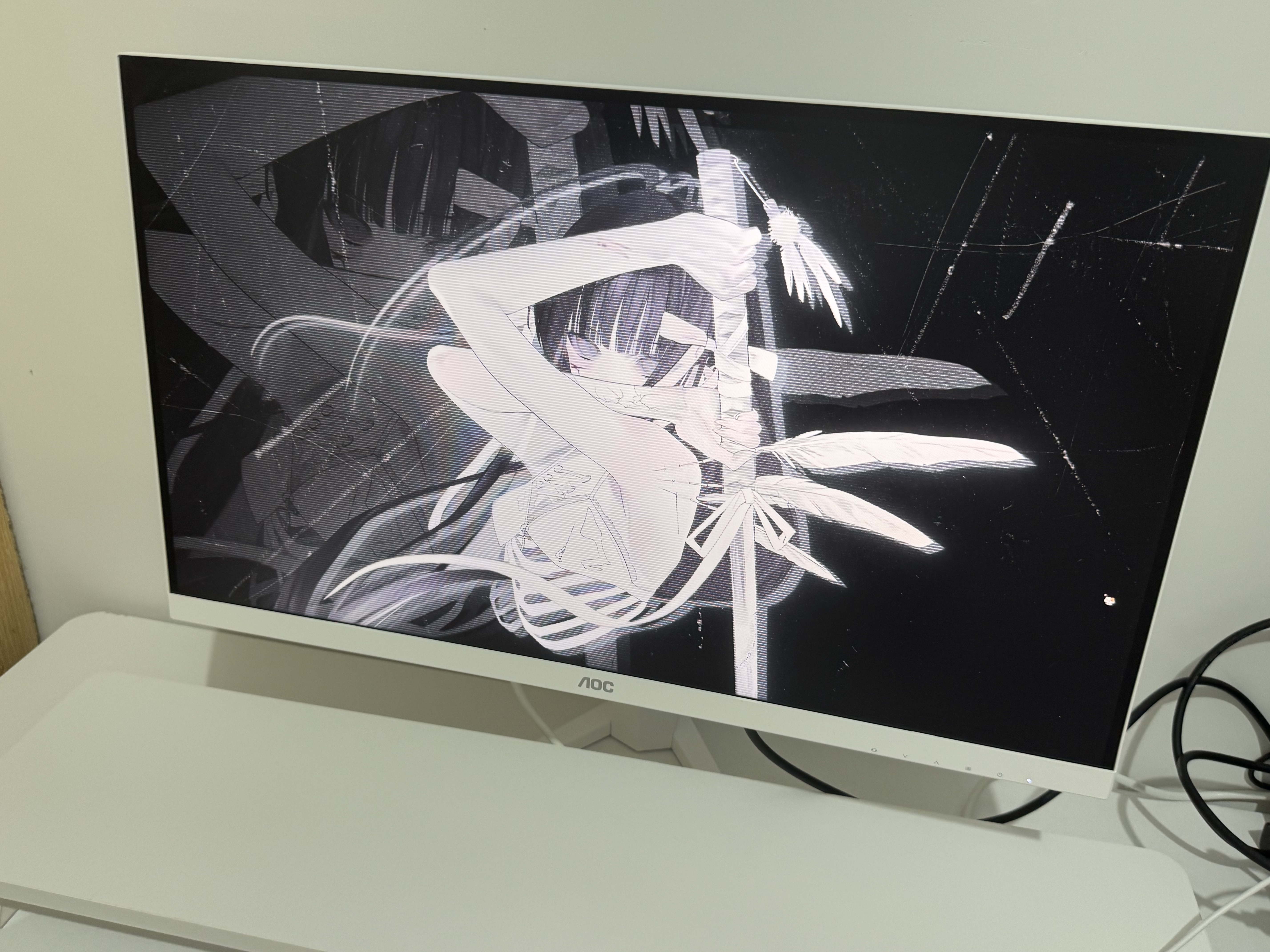 AOC 27英寸 2K电竞显示器 FastIPS 快速液晶1msGTG HDR 硬件低蓝光 三角洲游戏笔记本电脑显示屏幕 【硬件级圆偏光】2K 320Hz Q27G4SL/WS 实拍图