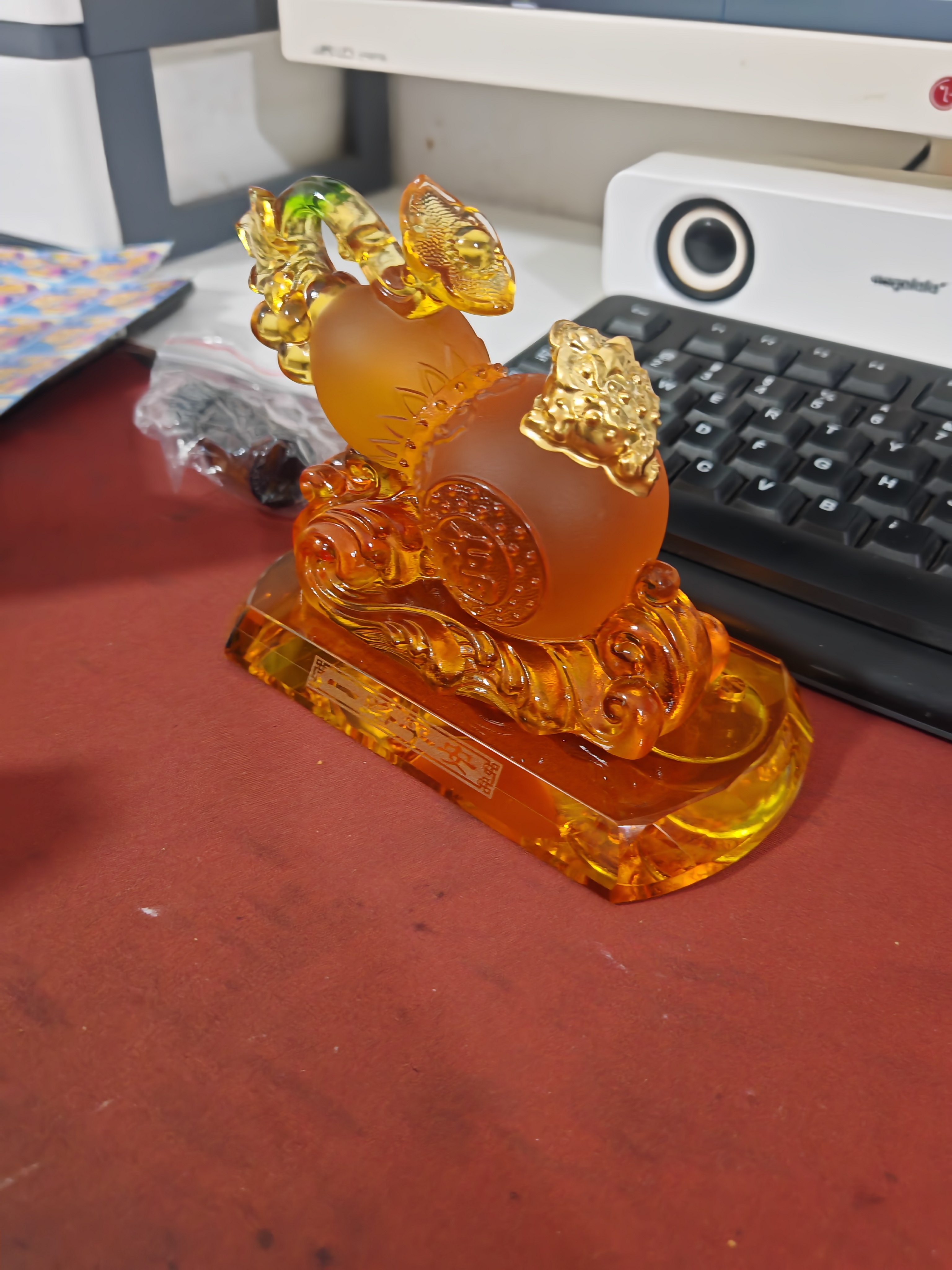 紫杉堡（Chateau d'If auto classic）汽车摆件平安葫芦车上饰品高档车载香薰车内装饰用品大全车载摆件 平安是福-深琥色+香水 实拍图