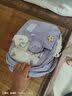 好奇猫高颜值可爱少女书包女初中生高中学生大容量双肩包小学生撞色背包 紫色【三个小星星+糖果兔挂件】 实拍图