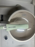 德铂炒锅有陶瓷釉含钛涂层不粘多用途煎炒炖煮菜通用灶具32cm 绿色 实拍图