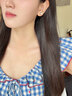 BJYLS999纯银针四叶草耳钉女士高级感足银针耳环耳饰生日礼物送女朋友 999足银针四叶草耳钉（蝴蝶礼盒） 实拍图