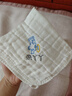 童泰婴儿配饰用品纯棉小方巾新生宝宝棉纱口水巾5条装 白色 30*30cm 实拍图