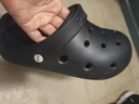 朴西沙滩休闲洞洞鞋女士EVA厚底增高情侣凉鞋男 珍珠黑 40-41  实拍图