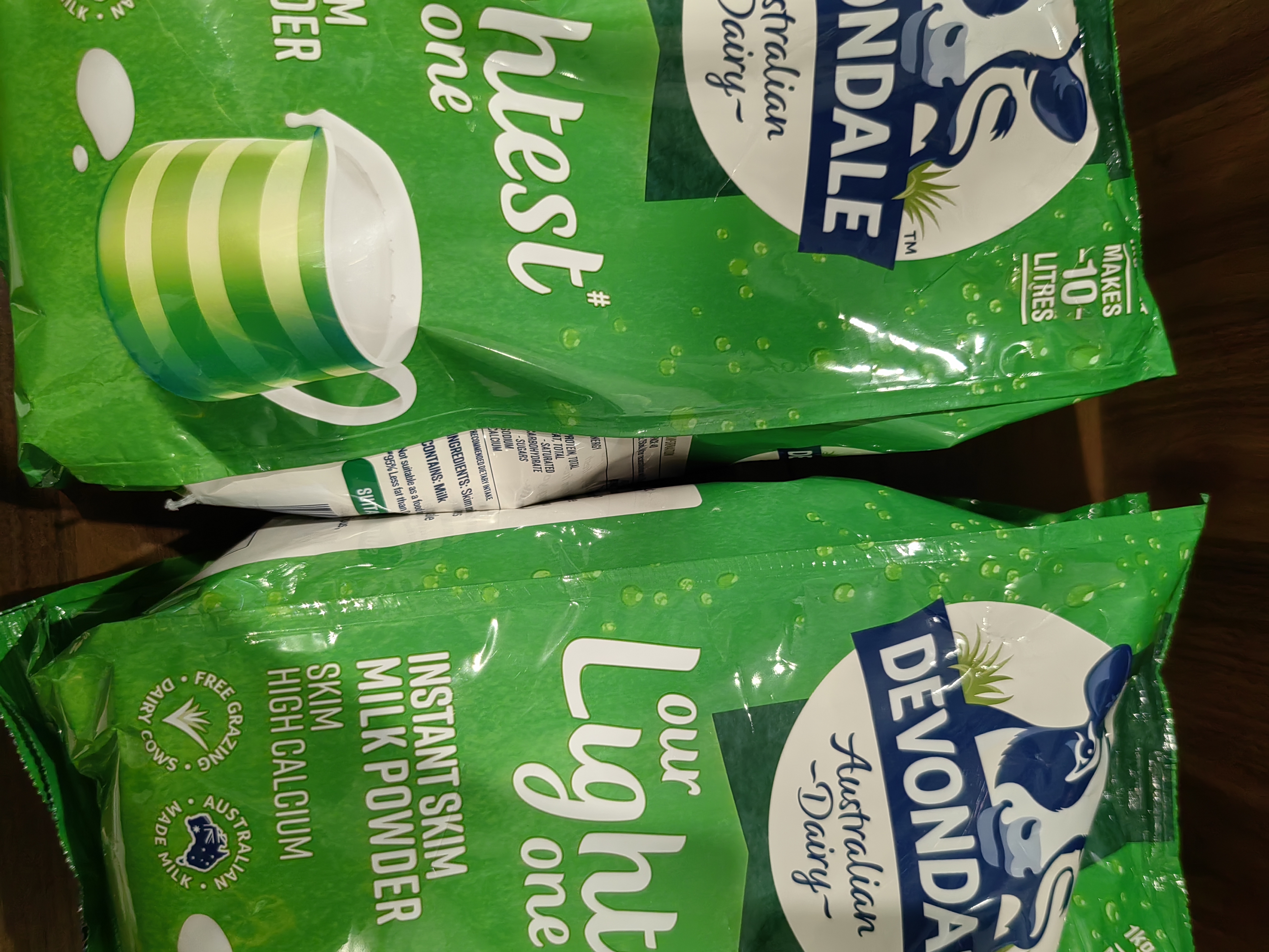 德运（Devondale）澳洲脱脂成人奶粉1kg/袋*2 0蔗糖高钙女生早餐营养进口奶粉 实拍图