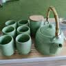 古笙记 青瓷茶具套装家用茶壶茶杯景德镇陶瓷现代简约中式大号提梁壶 青瓷茶具（1壶+6杯+储水盘+茶罐 实拍图