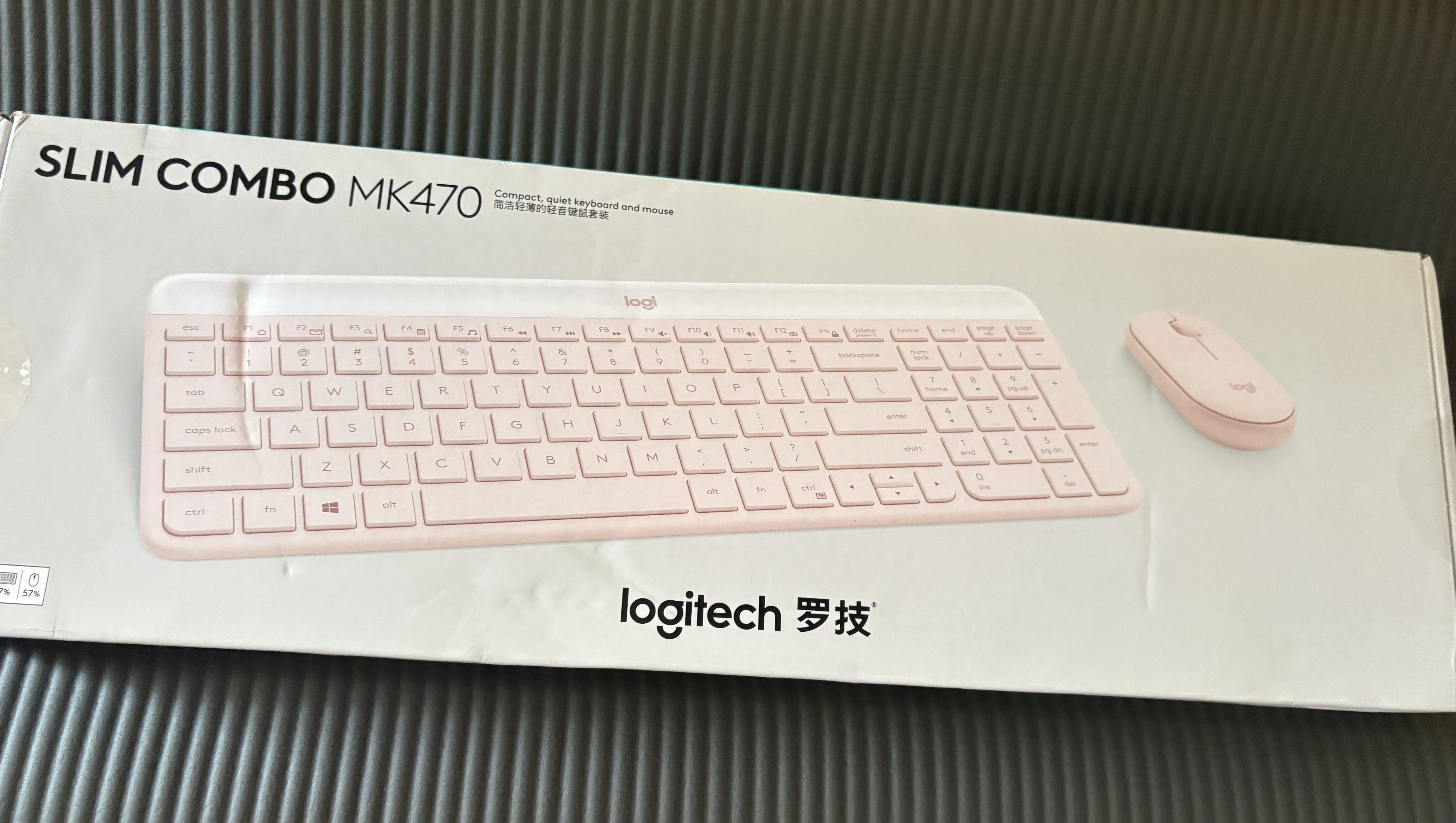 罗技（Logitech）时尚系列 MK470 键鼠套装 无线键鼠套装 超薄 全尺寸 玫瑰粉 带无线2.4G接收器 实拍图