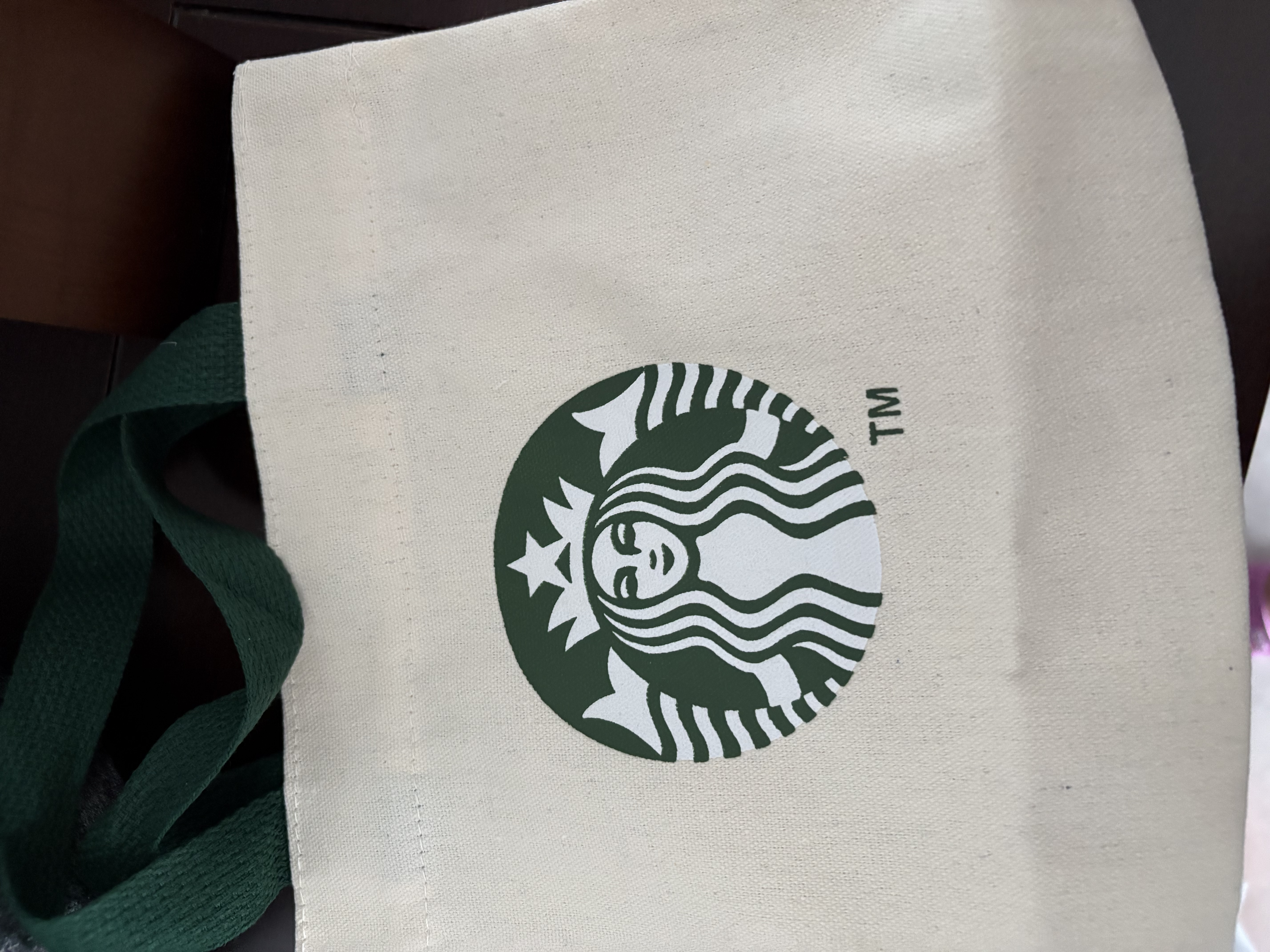 网红帆布包手提包便当包上班族饭盒包ins手提袋时尚女包妈咪包 星巴克米白 实拍图