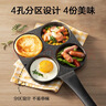 苏泊尔SUPOR不粘牛排煎蛋锅平底四孔早餐锅麦饭石色多功能锅EJ04LAP02 实拍图