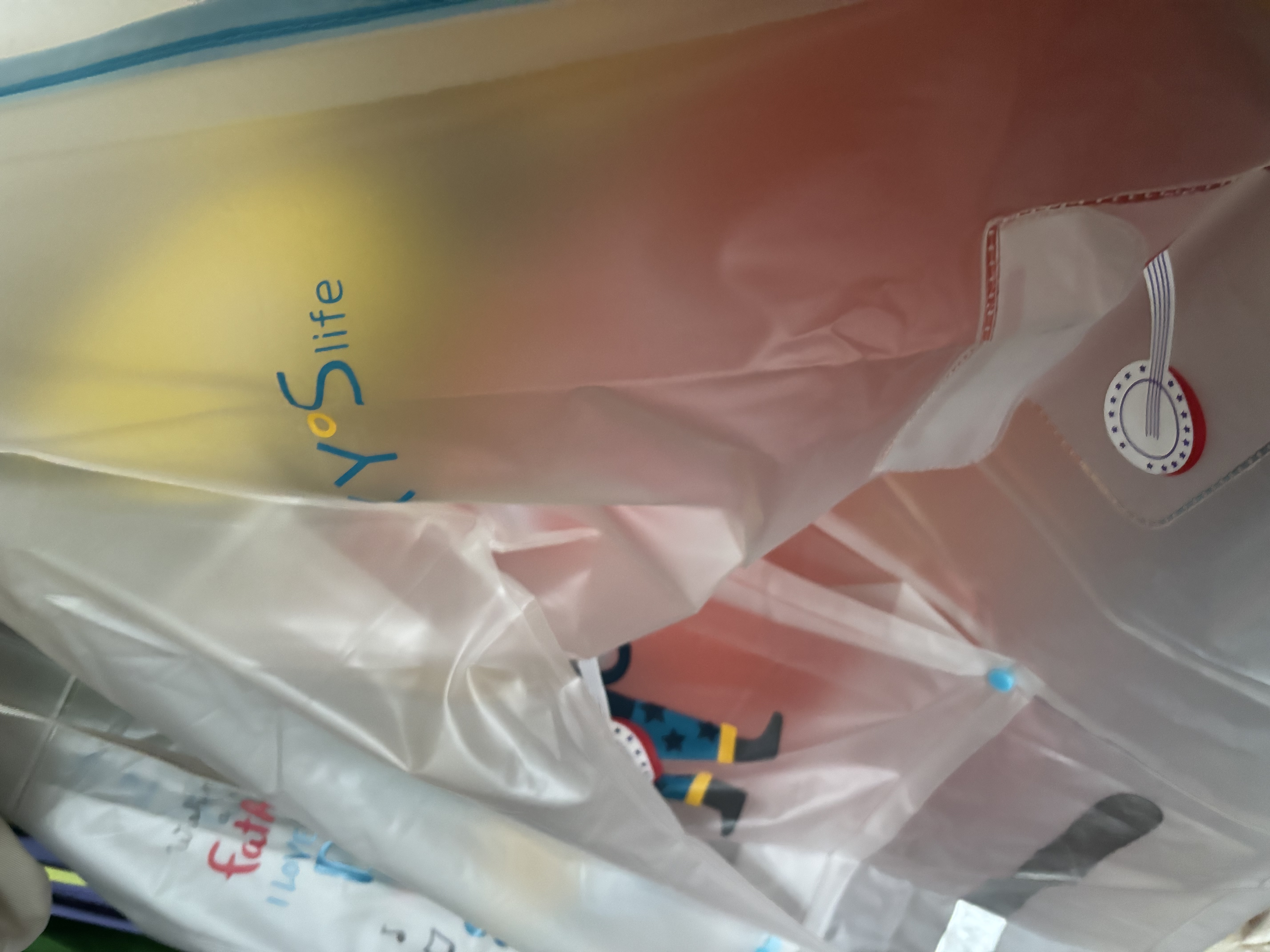京东京造 儿童雨衣学生背包男女大童卡通加长全身小孩TPU柔软雨披 L码 实拍图