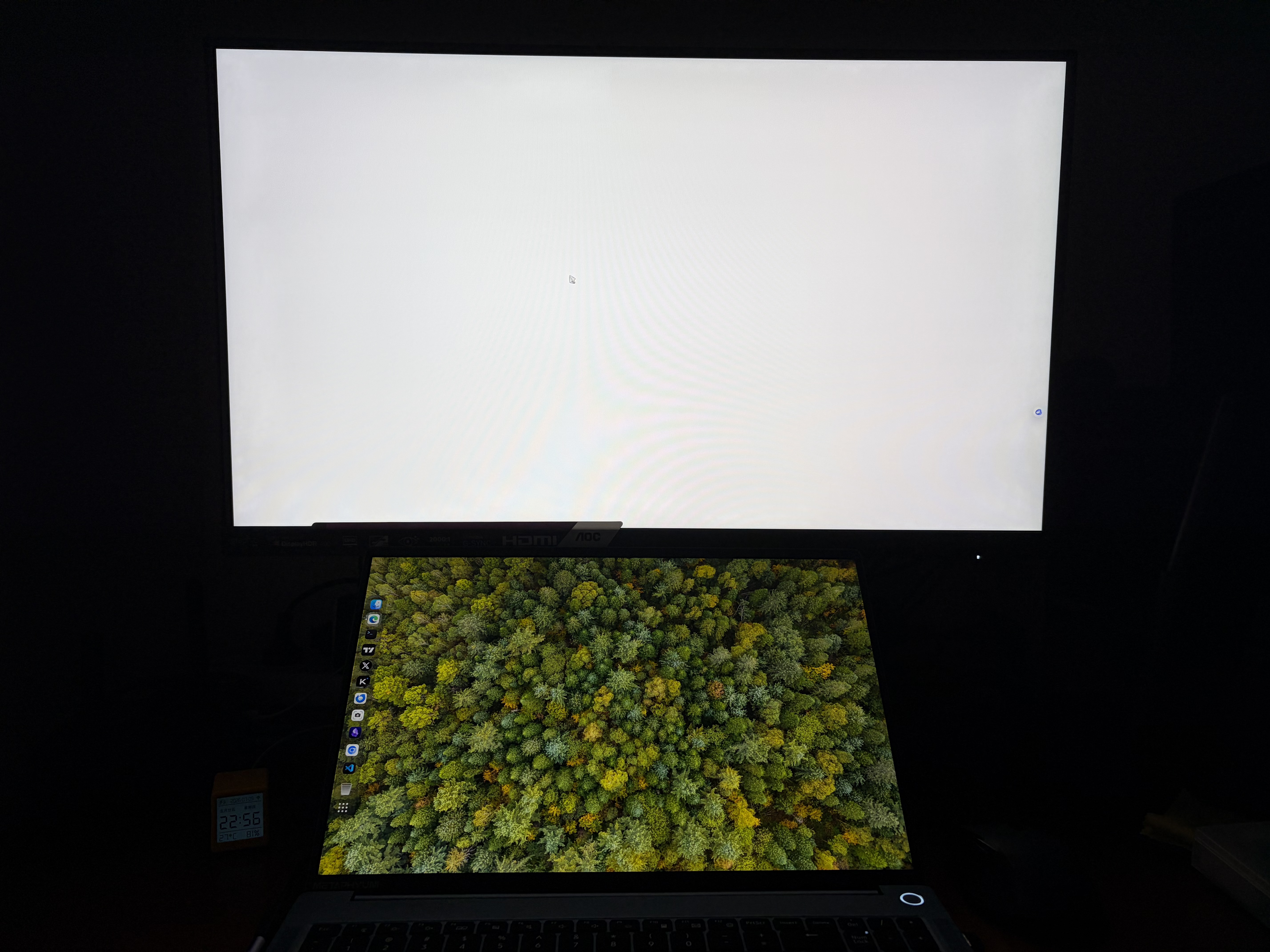 AOC 27英寸4K 144Hz双模FHD 288Hz HDR400 Type-C90W 硬件低蓝光 macmini节能游戏办公显示器U27U3XD 实拍图