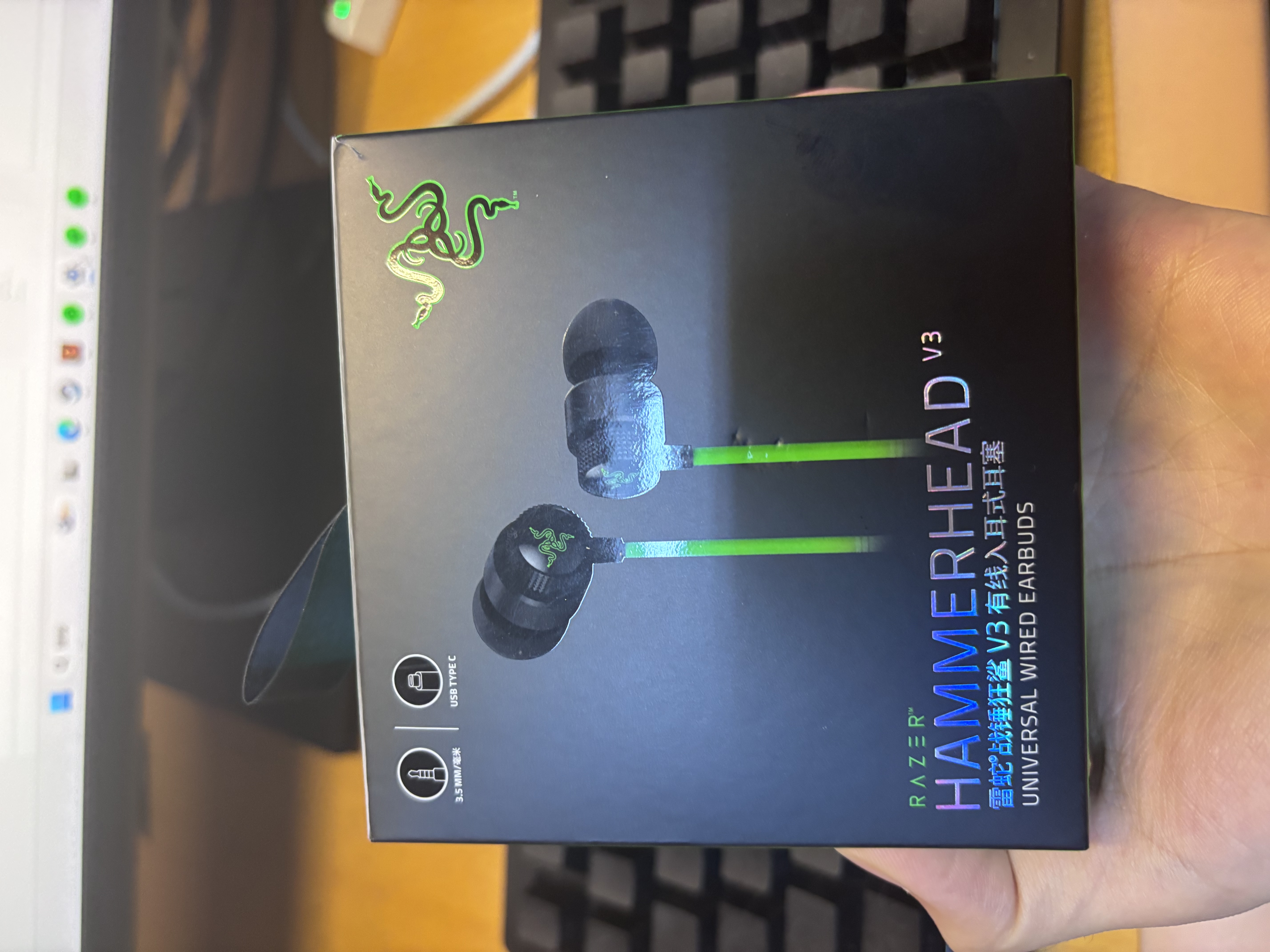 雷蛇（Razer）战锤狂鲨V3 有线入耳式耳机耳塞 7.1环绕声 吃鸡神器 三角洲官方指定 Type C（赠THX软件 可调EQ） 实拍图
