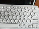 罗技（Logitech）时尚系列K390无线蓝牙键盘 超薄便携  K380升级版 白色 79键 实拍图