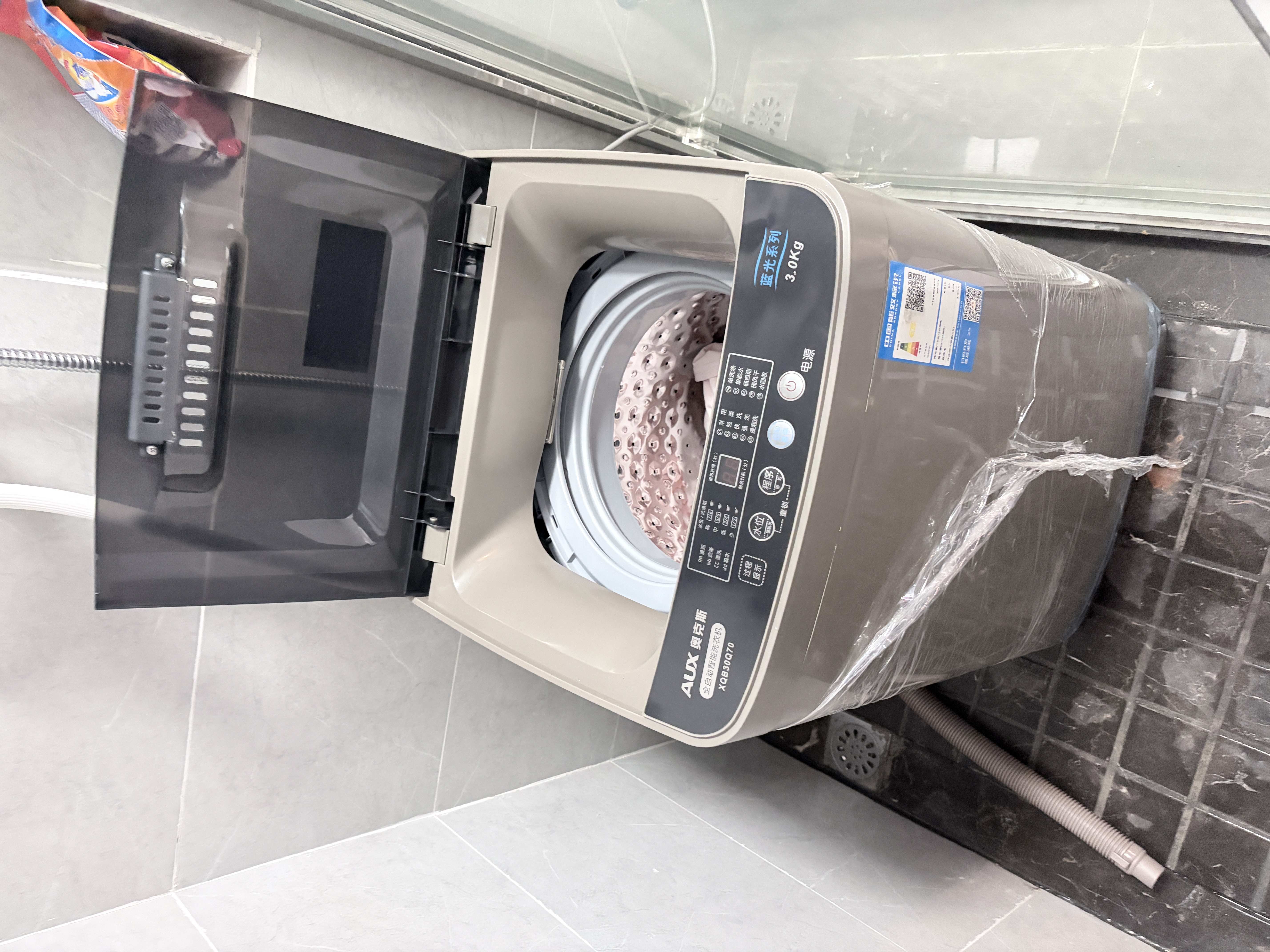 奥克斯（AUX）波轮洗衣机全自动 大容量洗衣机家用宿舍租房神器 【国补】 金色6KG洗脱容量/智能风干【蓝光抑菌】 波轮 实拍图