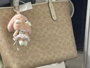 蔻驰（COACH）奥莱女士夏季女包经典标志CITY拉链托特包单肩手提包礼物city30 沙黄色/粉笔白色（新版） 实拍图