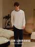 ubras夏季薄款套头家居服套装情侣睡衣女女款长袖长裤-米白色XL 实拍图
