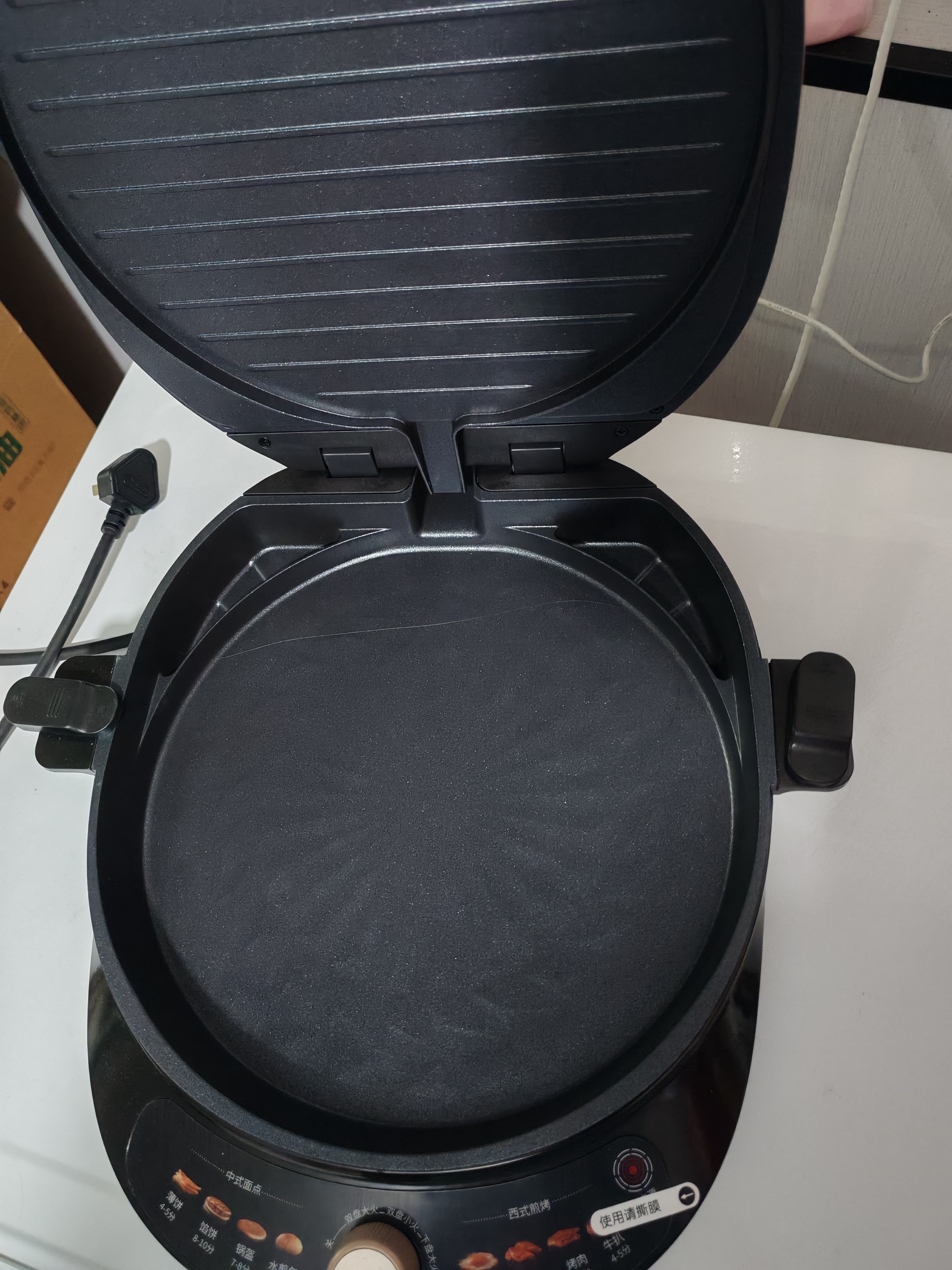 美的（Midea）【价低头部主播9折】电饼铛 双面加热家用煎烤机烙饼锅烤肉煎饼薄饼机抗菌可升降烤盘 JKE30T78 实拍图