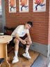 H8小白鞋2026新款春季百搭莆田鞋子情侣男女内增高厚底休闲运动板鞋 白色-黑皮尾（礼盒装） 42 男码 实拍图