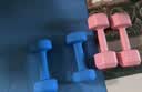 Keep哑铃女男健身家用彩色浸塑环保手铃亚铃全身塑形岩石灰4kg*2 实拍图