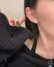 戚小米999纯银猫眼石耳钉女2026新款小众高级养耳洞耳环轻奢闺蜜耳饰品 999足银耳钉-金色（两只价） 实拍图