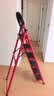 德力西电气DELIXI梯子家用梯多功能折叠梯加厚防滑踏板扶手红色人字梯6步梯 实拍图
