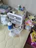 京东物流 化妆品收纳盒梳妆台置物架桌面高级感整理抽屉柜 中号3层（2层抽屉+1层顶部置物架） 透明白 实拍图