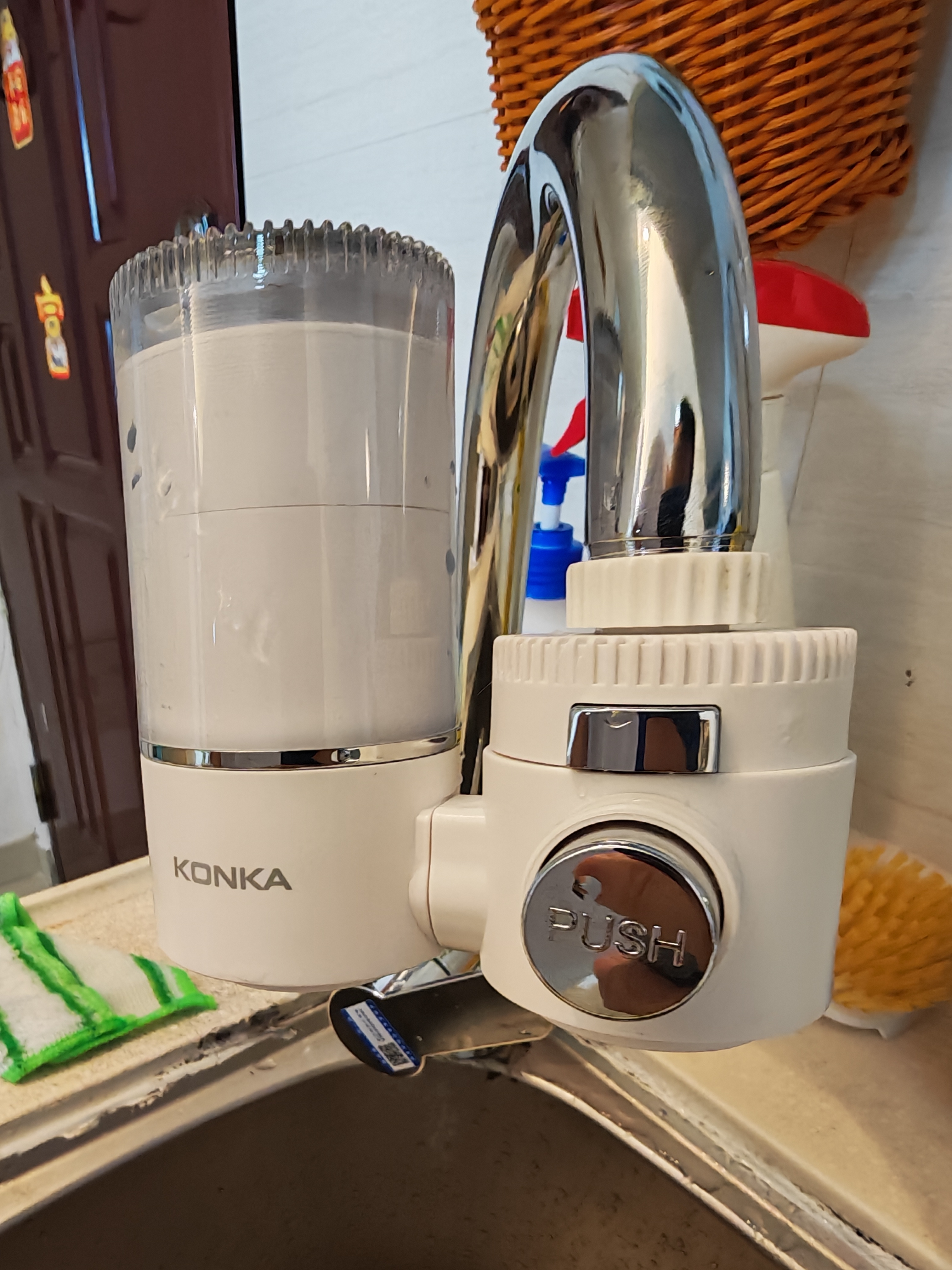 康佳（KONKA）净水器水龙头 厨房家用直饮自来水超滤过滤器阻水垢除余氯可视化双出水超滤滤芯 KPW-LT03 一机2芯 实拍图