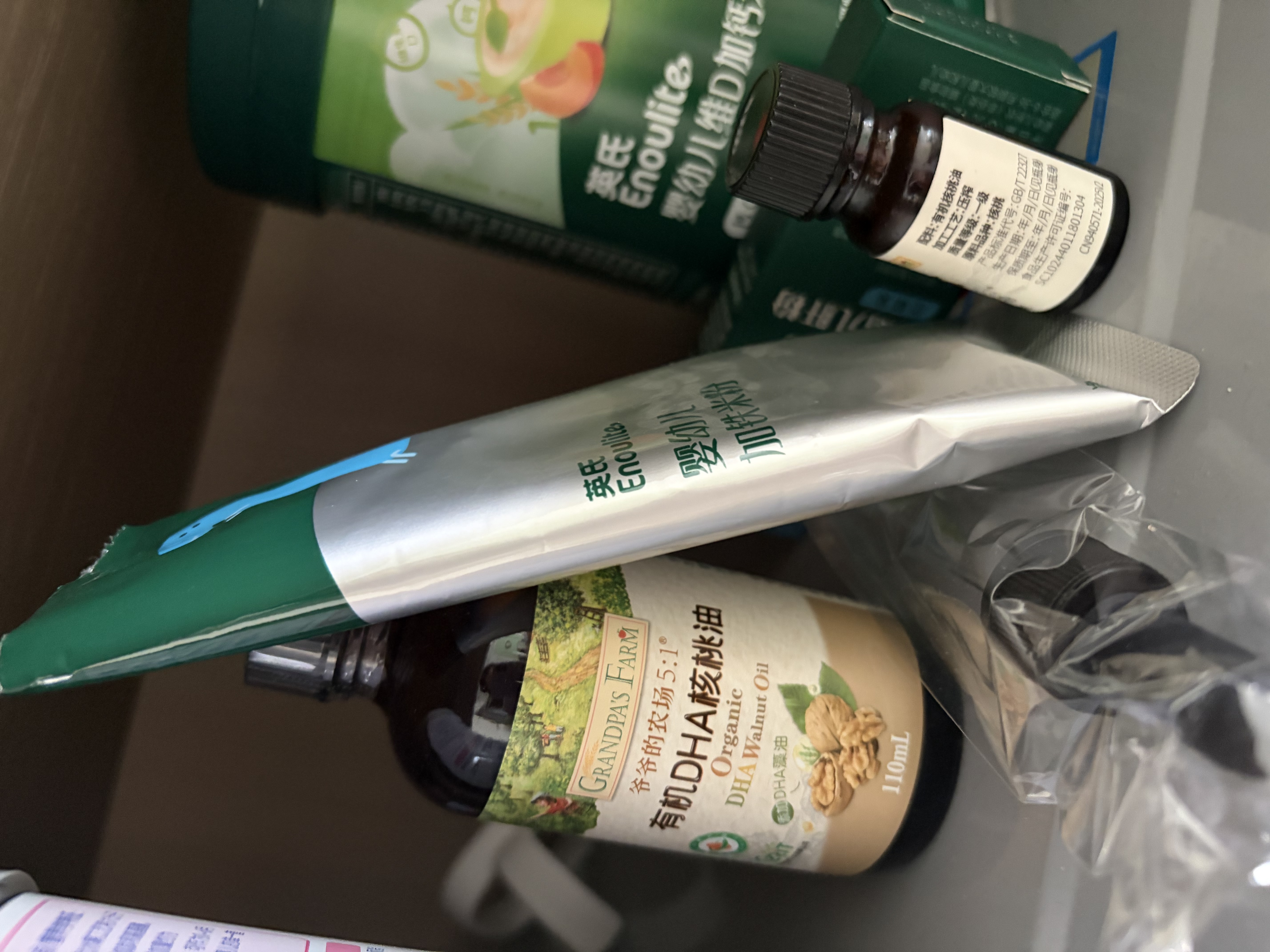爷爷的农场有机DHA核桃油辅食油110ml 凉拌热炒赠婴儿宝宝辅食谱 实拍图