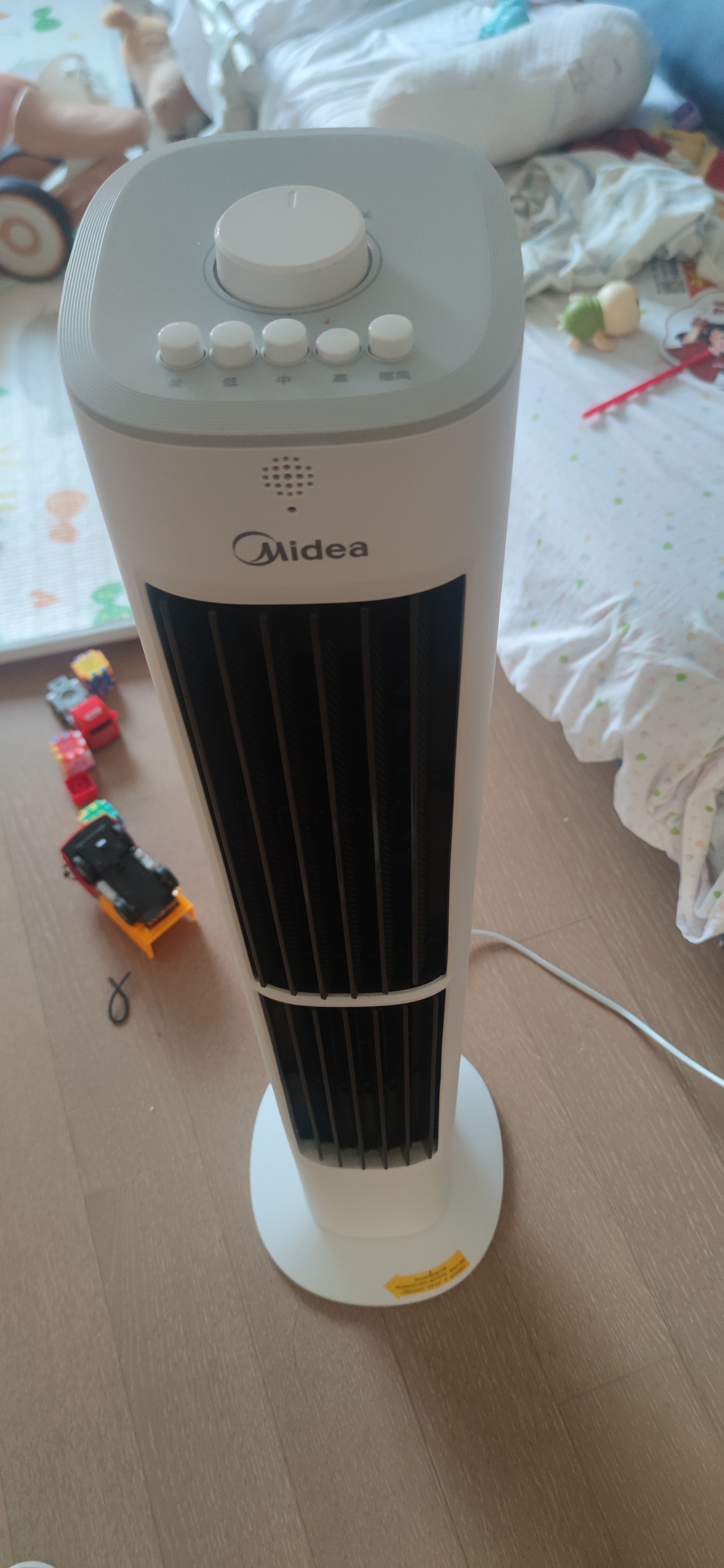 美的（Midea）【双向送风】定时塔扇/家用电风扇/大风力无叶风扇/轻音电扇/柔风落地扇/立式摇头小风扇 ZAJ09JX 实拍图