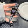 表带哥适用苹果手表s12表带S10手链链条女士apple watch S9/iwatch s11/8/7/6/se/2/1/3皓石金属42m 实拍图
