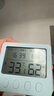 得力（deli）电子室内温湿度计表闹钟叫醒便捷按键易操作居家办公挂壁多功能用车载仓库高精度温度测量 蓝LE524 实拍图