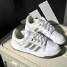 adidas ENTRAP美式校园风运动少年感复古篮球风板鞋男女阿迪达斯 白色/暗银金属/树脂黄   38 实拍图