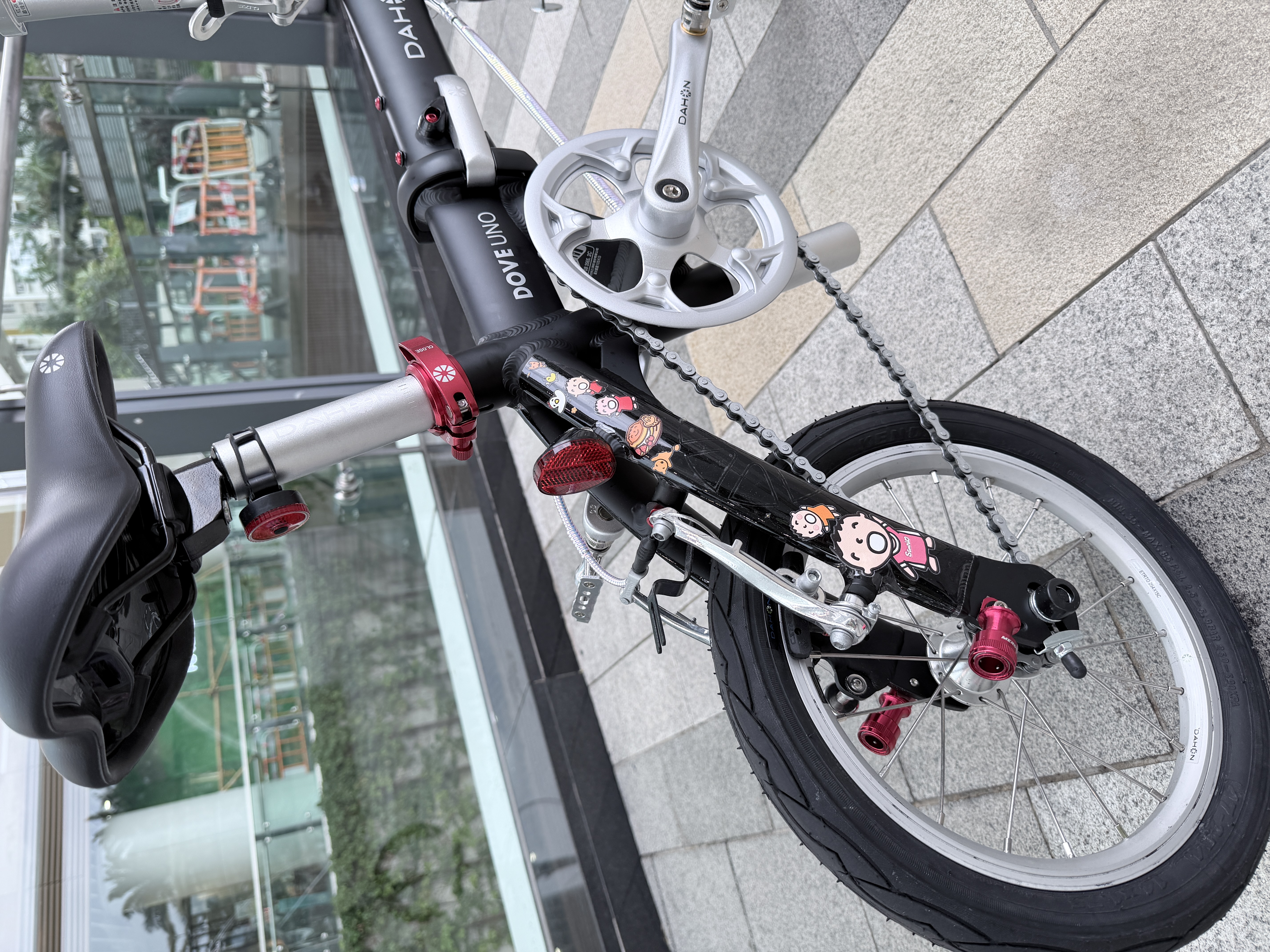 大行（DAHON） 412折叠自行车14英寸单速超轻迷你铝合金学生成人单车BYA412 黑色 实拍图
