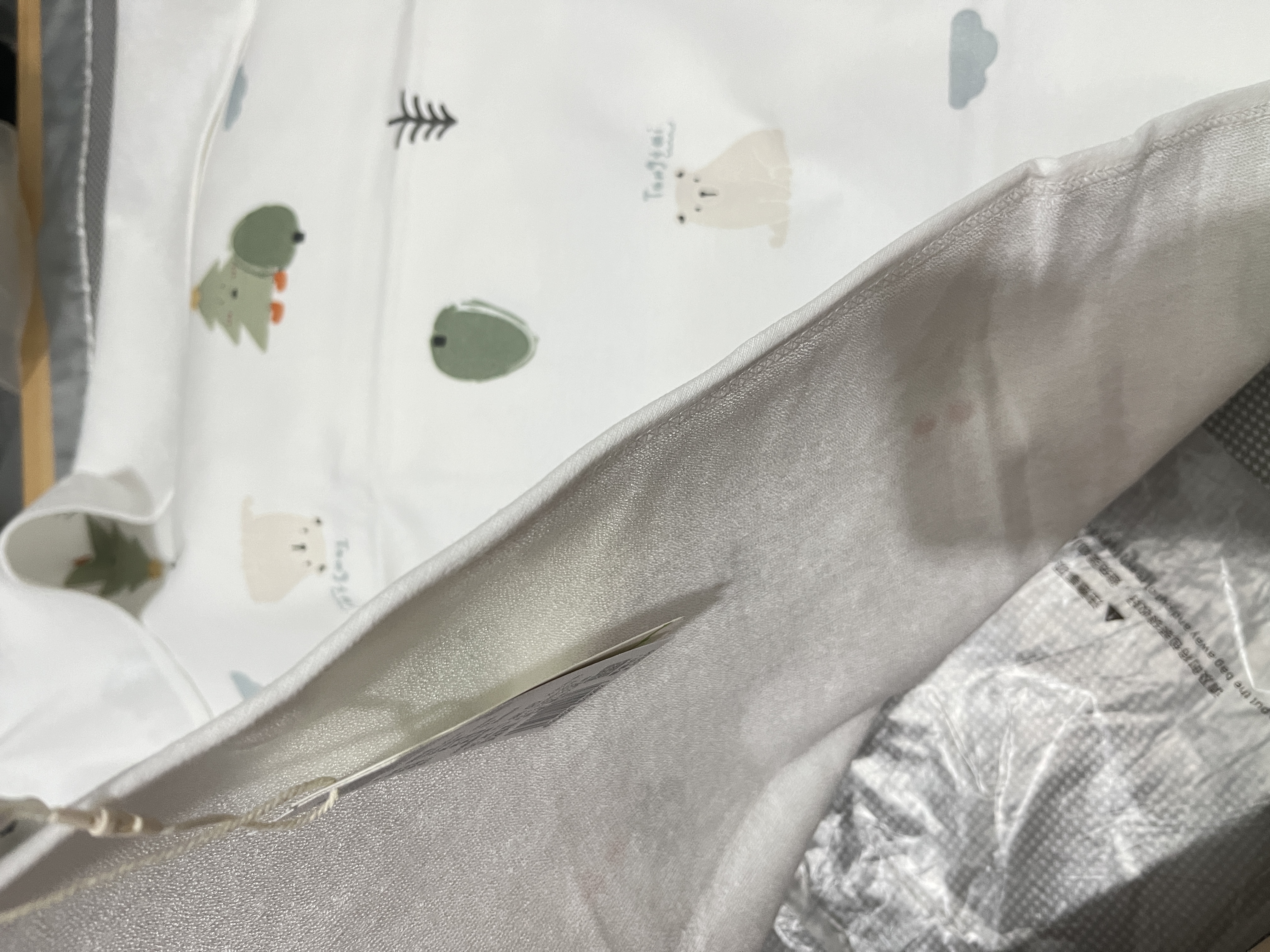 童泰婴儿隔尿垫新生儿宝宝吸湿透气隔尿床单儿童可水洗防漏垫子床垫 绿色 80*100cm 实拍图