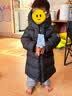 保姆鹅  【风墙】儿童羽绒服宝宝中长款护脸加厚外套保暖童装[NG2664] 炭黑 110 实拍图