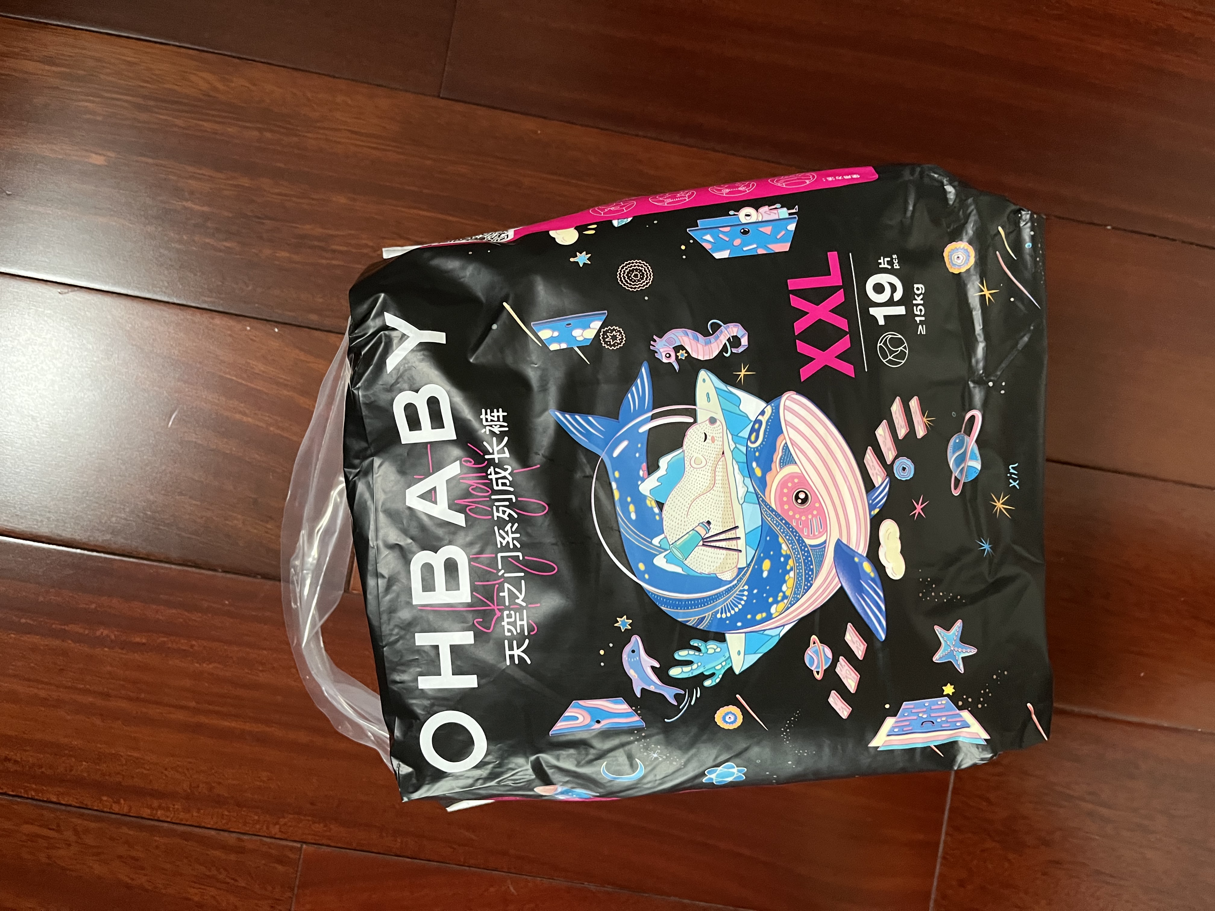 欧贝比（OHBABY)天空之门小包拉拉裤超薄透气舒适干爽防漏成长裤 拉拉裤XXL码19片 实拍图