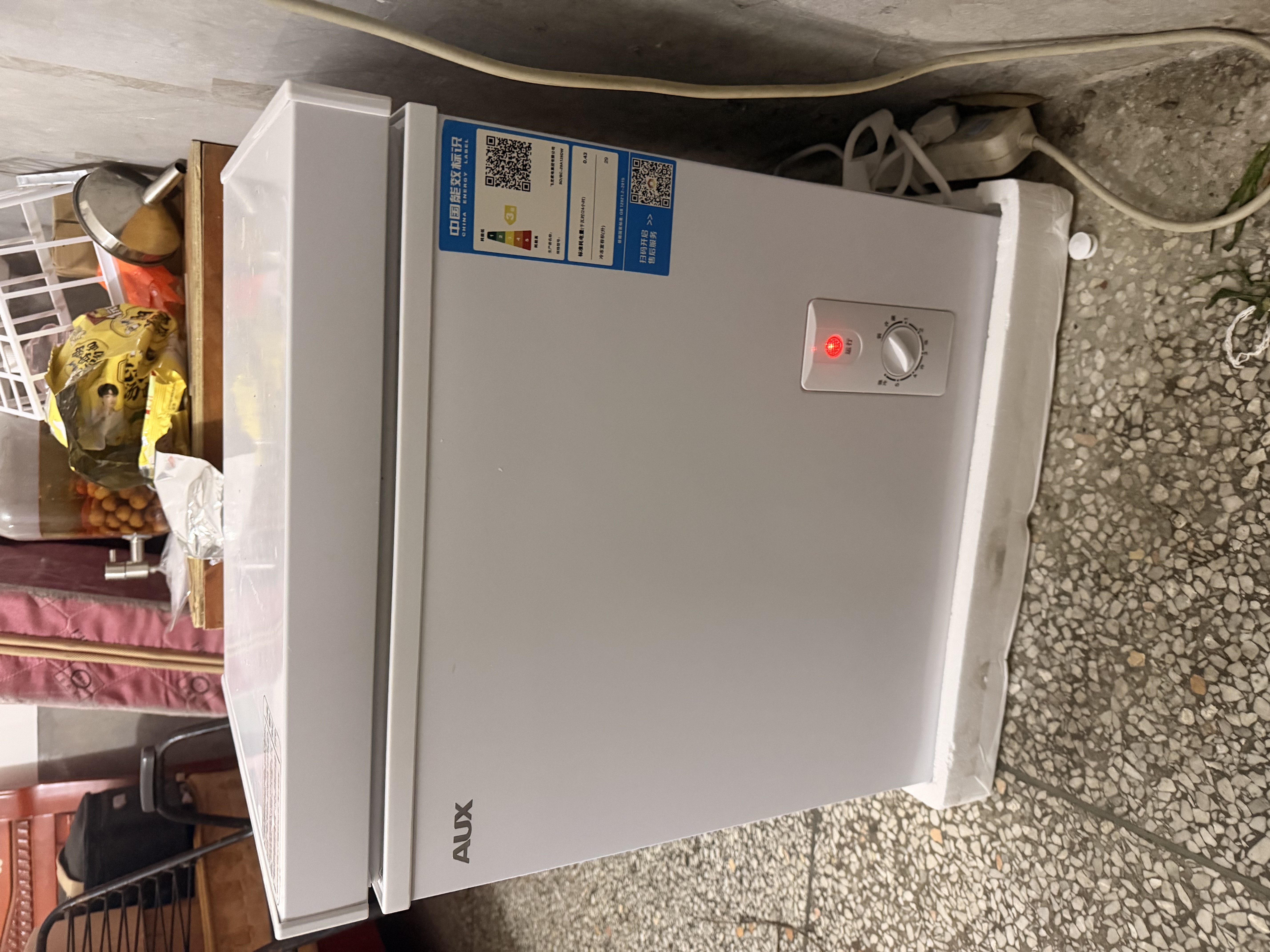 奥克斯（AUX）小冰柜家用小型冷藏柜冷冻柜两用冰柜小型租房家用小冰箱小型冷柜 铜管/128升级/可囤60斤肉/减霜80% 实拍图