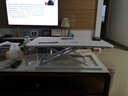 欧莱特曼（oulaiteman）站立办公升降台电脑桌升降支架显示器笔记本支架工作台式书桌上桌 大单层73*47-气动升降-白色 实拍图