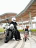 暴风骑士儿童电动摩托车两轮电动车3-12岁童车代步车电动平衡车复古小电摩 尊享版【换电APP声效】魔焰绿 实拍图
