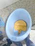 世纪宝贝（babyhood）维尼浴桶 儿童泡澡桶 宝宝加厚洗澡盆 婴儿游泳桶赠浴凳 304蓝 实拍图