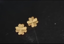 周六福足金999四叶草黄金耳钉女耳饰生日礼物计价AA096009一对约0.73g 实拍图