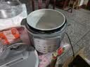 美的（Midea）有钛青瓷0涂层营养蒸电压力锅5L 智能预约多功能一体高压电饭锅MY-E5811G家用4-6人开盖火锅电饭煲 实拍图
