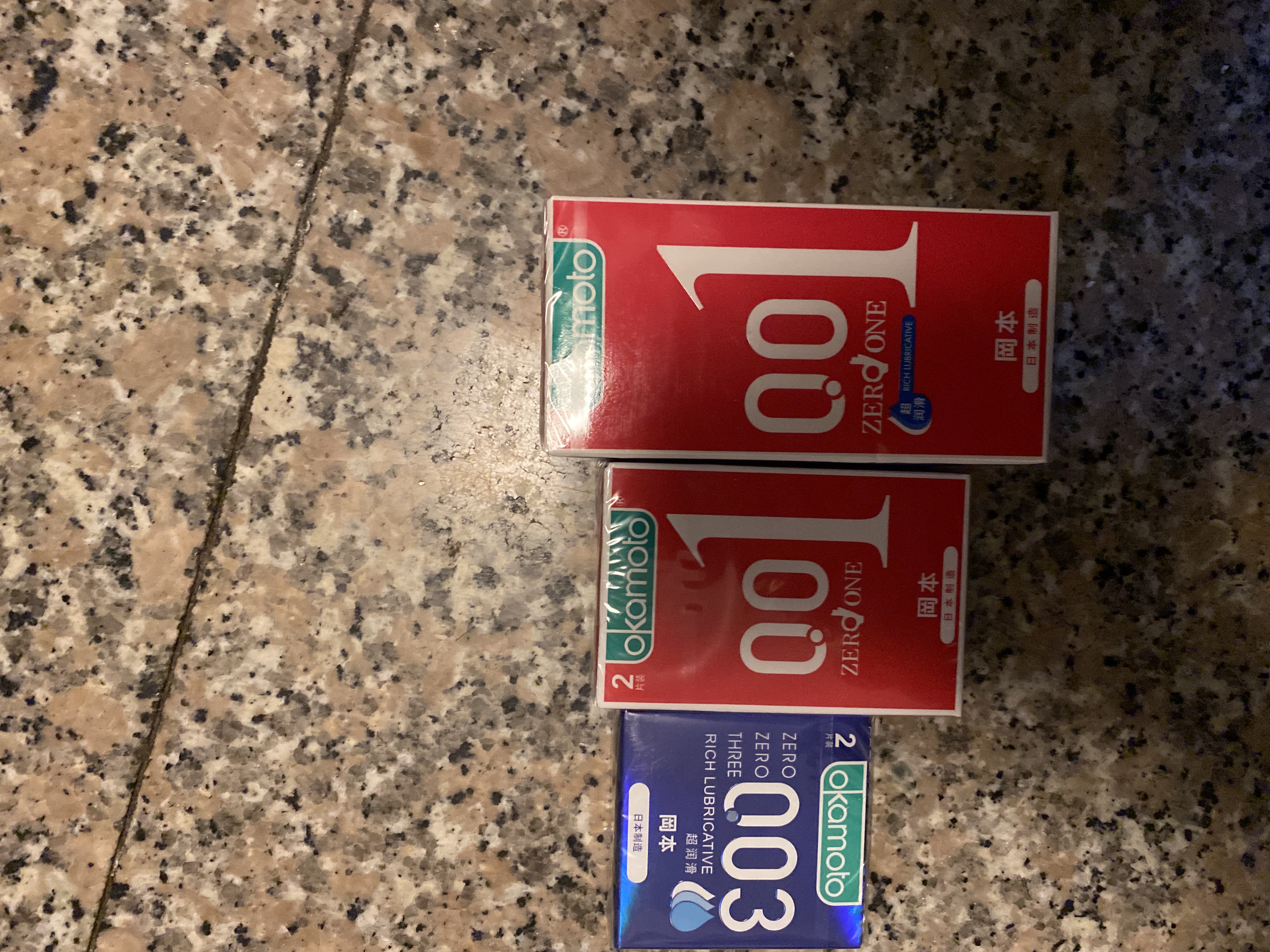 冈本（OKAMOTO）避孕套  组合7片(001超薄2+001超润滑3+003蓝金2)男女用安全套套 实拍图