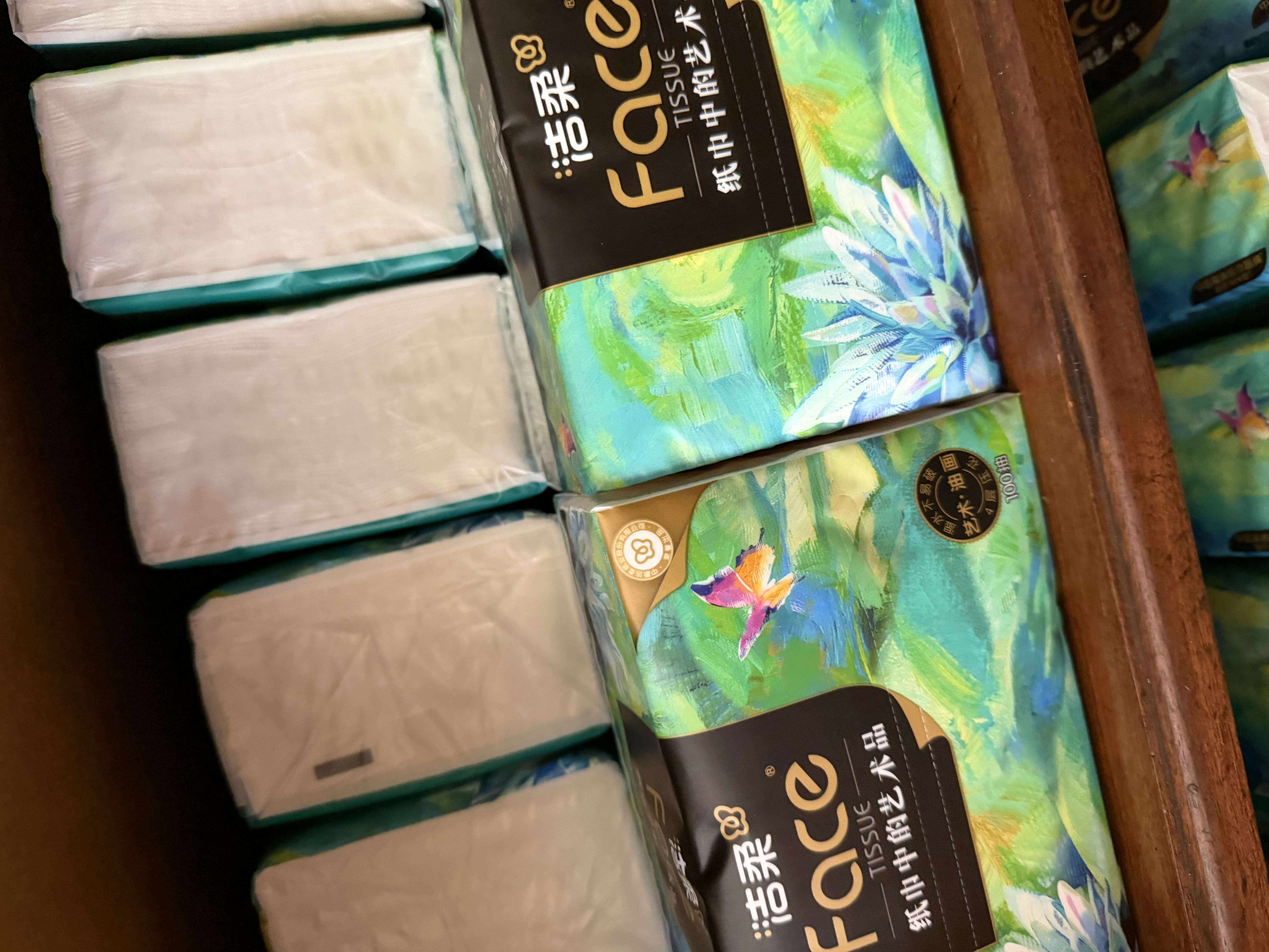 洁柔抽纸 艺术油画Face4层100抽*20包 大尺寸M码加厚纸巾整箱 实拍图