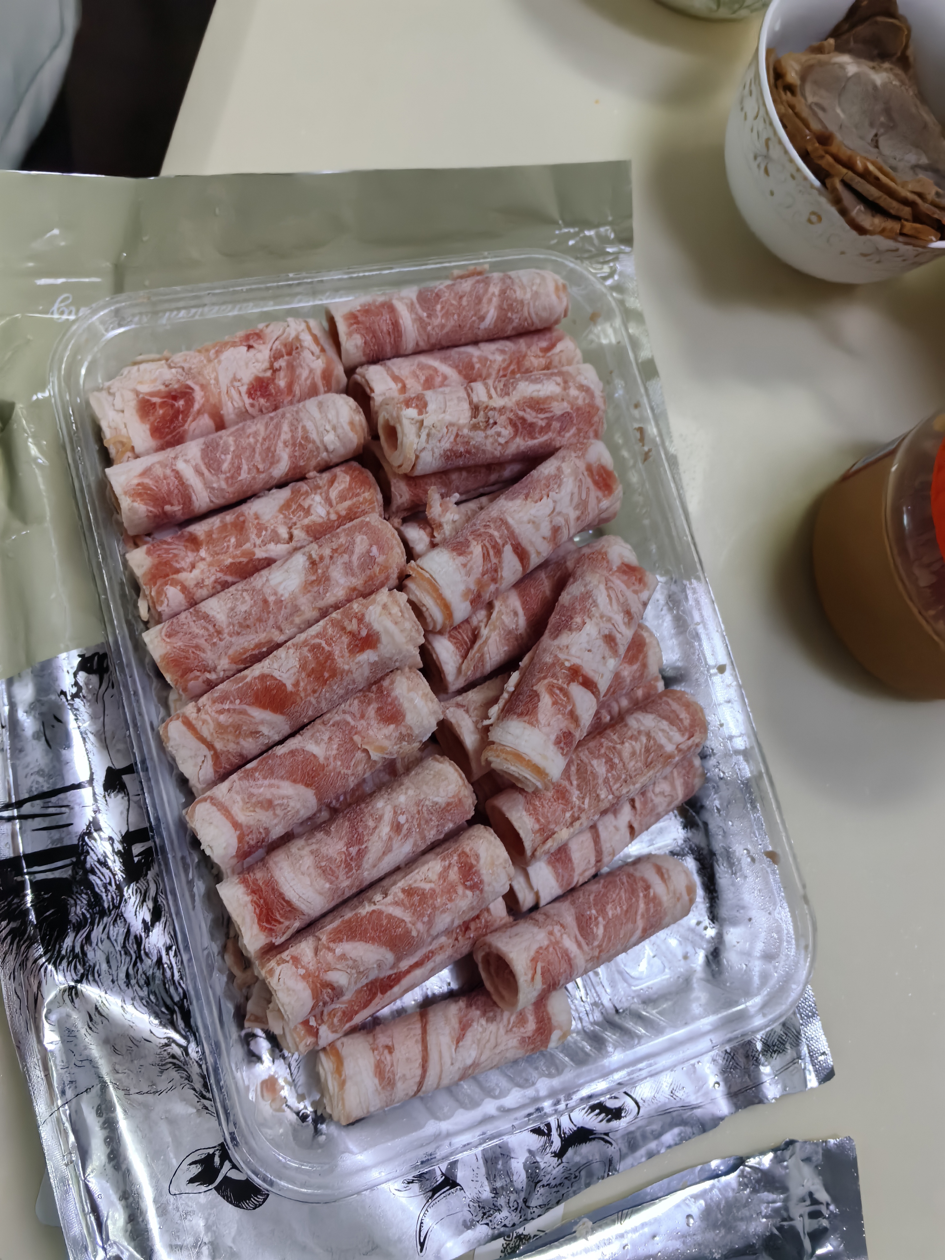 元牧希厚切羔羊肉卷净重1斤 火锅食材切肥牛羊卷涮锅羊肉片烧烤生鲜 实拍图