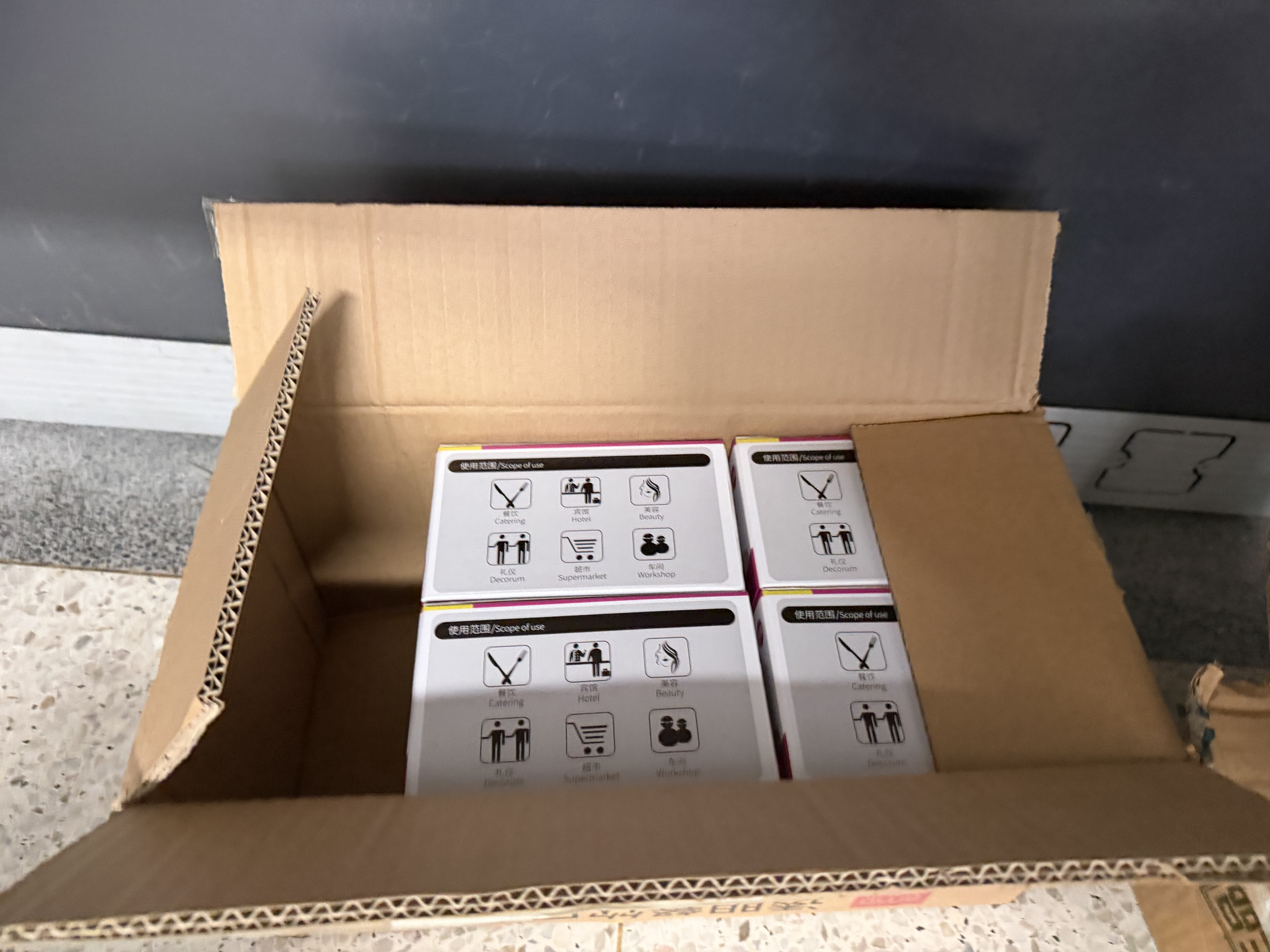 安美尚(ams)透明餐饮口罩 双面防雾食品级材质 50只防飞沫微笑厨房厨师酒店餐厅食堂卫生专用一次性塑料口罩 实拍图