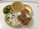 COOKSS宝宝餐盘硅胶学吃饭分格儿童餐具辅食碗餐盘带吸盘 双拼绿 实拍图